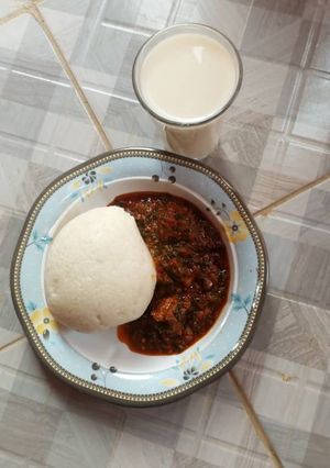 A picture of Ugwu soup.