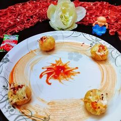 A picture of Pani puri Pizza 🍕.