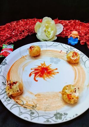 A picture of Pani puri Pizza 🍕.