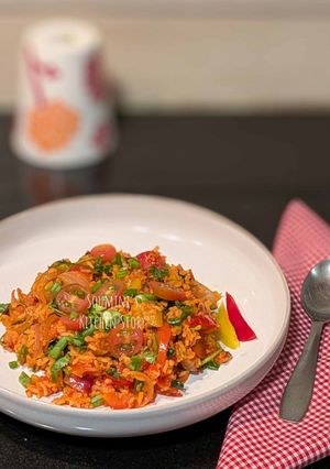 A picture of Mexican fried rice.