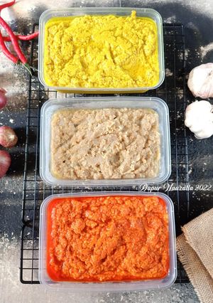 Foto resep Bumbu Dasar Putih, Kuning & Merah