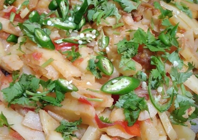 Recipe of Yummy Aloo fries bhujiya