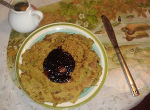 Una foto de Panqueques de avena y plátano