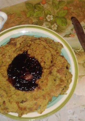 Una foto de Panqueques de avena y plátano