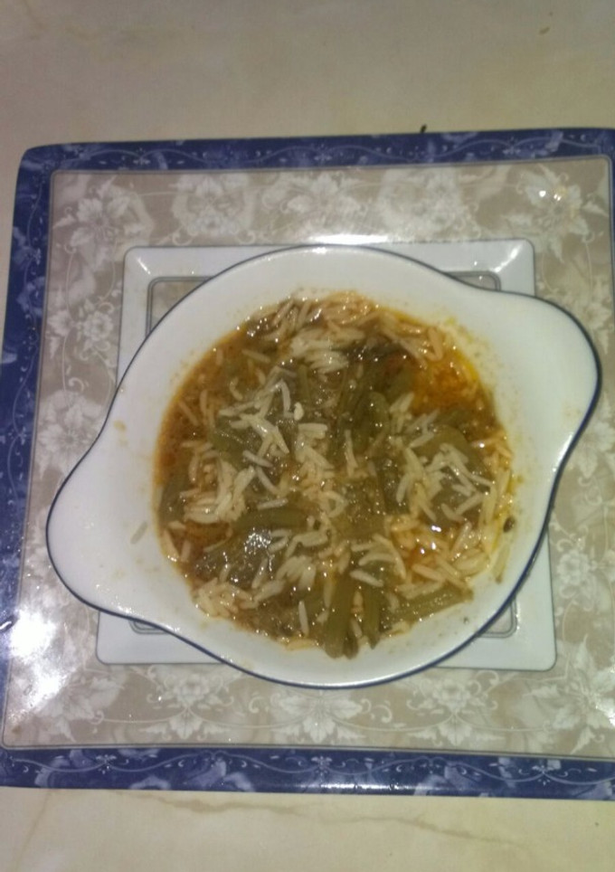 Una foto de Tagarninas esparragás con arroz o con garbanzos