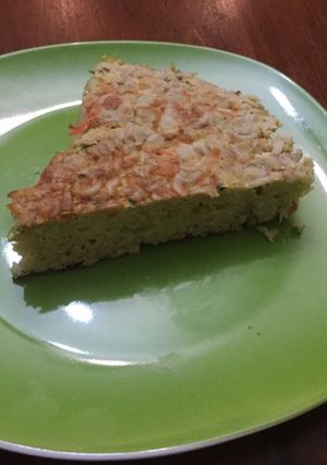 Una foto de Tortilla de mix de verduras y fideos