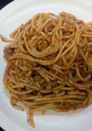 Una foto de Spaghetti estilo bolognesa