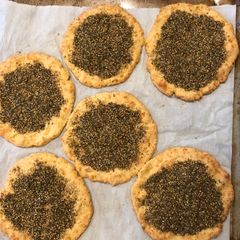 A picture of Zaatar keto bread.
