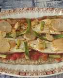 Pizza vegana con base de chía y avena