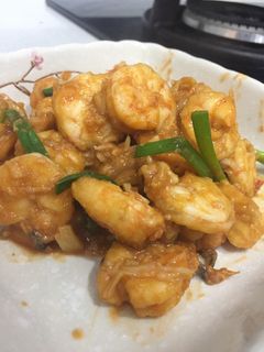 Hình của món Tôm rim mặn ngọt.