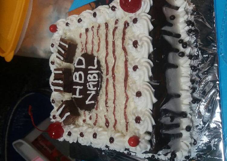 Tart Ultah (base cake BROWNIES)