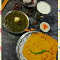 A picture of Makki Ki Roti Aur Sarson Ka Saag.