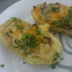 A picture of Twice baked potatoes.
