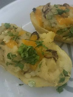 A picture of Twice baked potatoes.