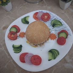 A picture of Spicy Double Cheesy Beef Burgur In 15 mints.