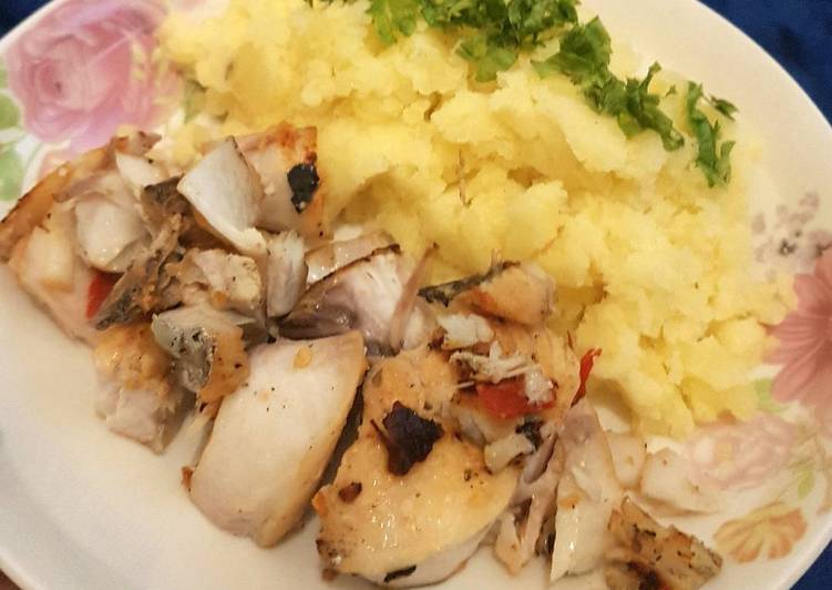 Tenggiri Panggang with Mashed Potato