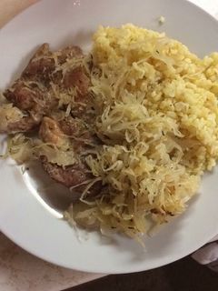 Káposztás tepsis tarja recept fotója
