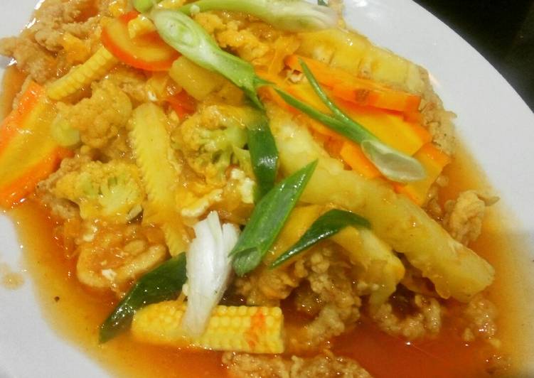 Resep Udang asam Manis, Enak