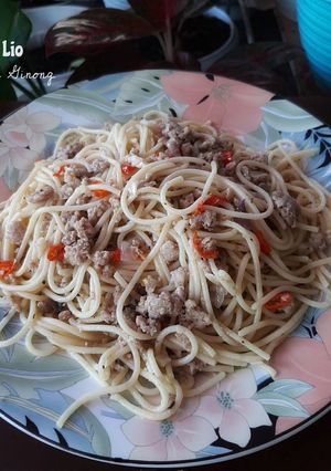 Foto resep Spageti Aglio Lio ayam cincang