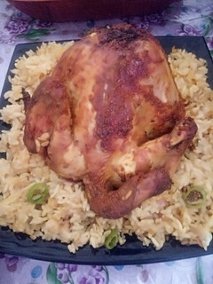 صورة لوصفة دجاج محمر مع الارز 😋