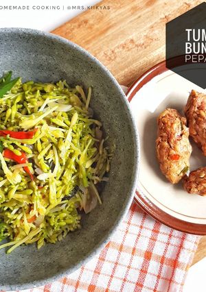 Foto resep Tumis bunga pepaya (tips tanpa pahit)