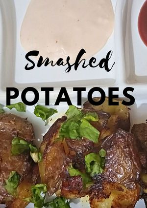 A picture of Smashed potatoes.