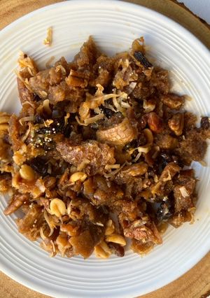 A picture of Capirotada.