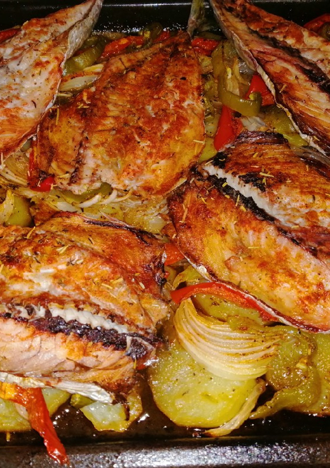 Una foto de Caballa al horno!