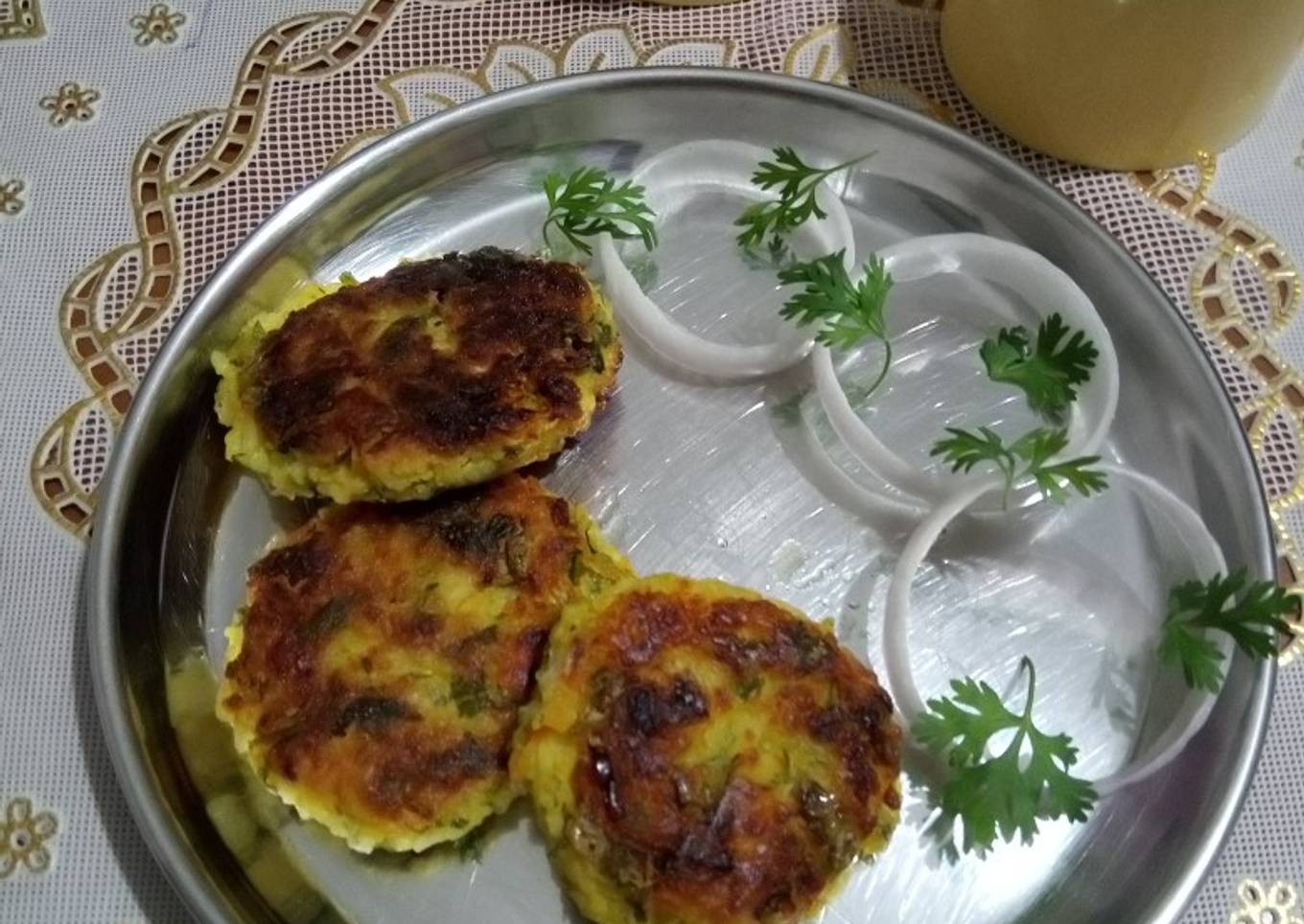 Rice and dahi Kabab