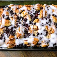 A picture of Blueberry Cinnamon Roll Bake#mycookbook.