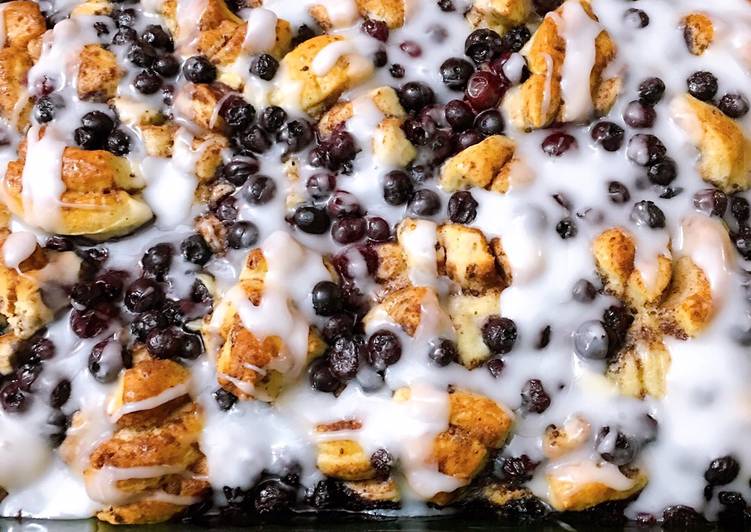 Step-by-Step Guide to Make Blueberry Cinnamon Roll Bake #mycookbook