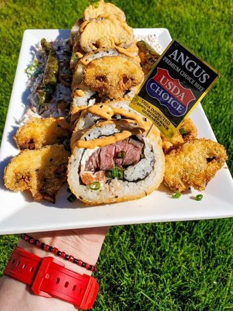 Easy Steps to Make Recipe 🐉Kïng Stëäk Süshï Röll🐉 that is Really Delicious, Appealing}