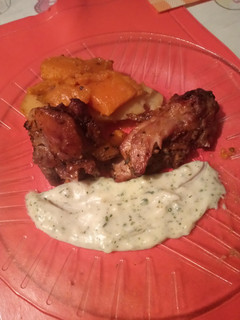 Una foto de Bacaray C/papas, boñiatos y salsa blanca al horno