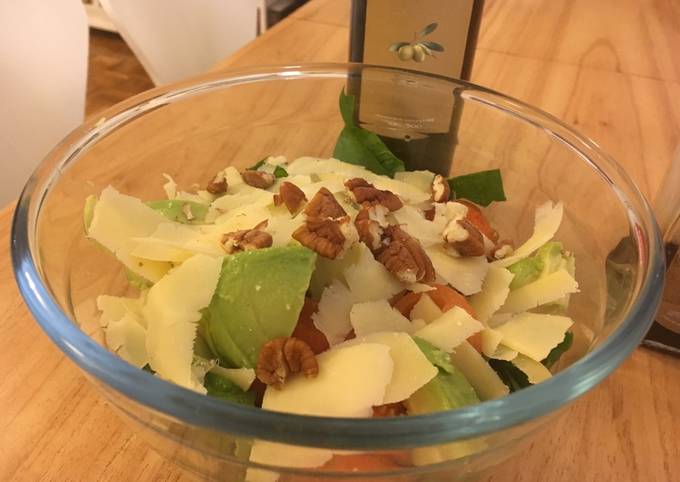 Ensalada 🥗 Espinaca Palta Tomate Queso Y Nuez Receta De Euggy 🍉 Cookpad