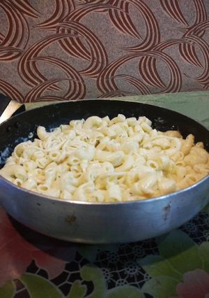A picture of White Sauce Pasta.