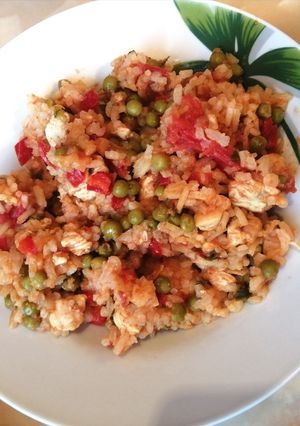Csirkés paella recept fotója
