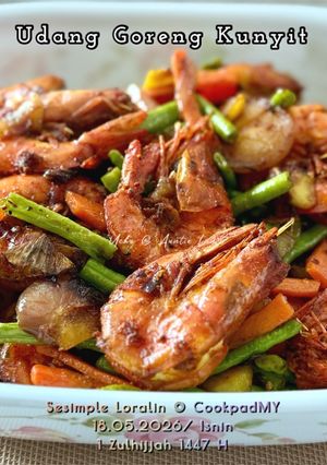 Gambar Udang Goreng Kunyit