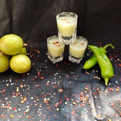 A picture of Guava mirch masala shots.