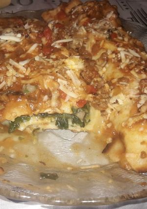 Una foto de Canelones de acelga y carne !