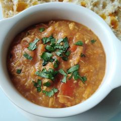 Vickys Spiced Red Lentil & Chicken Soup GF DF EF SF NF A picture of Vickys Spiced Red Lentil & Chicken Soup GF DF EF SF NF.