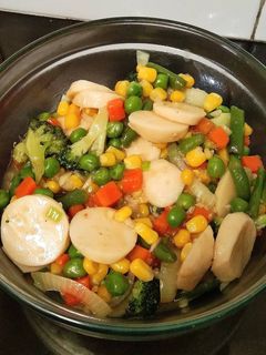 Foto resep Mix Vegetables Bakso Ikan Kuah Capcay