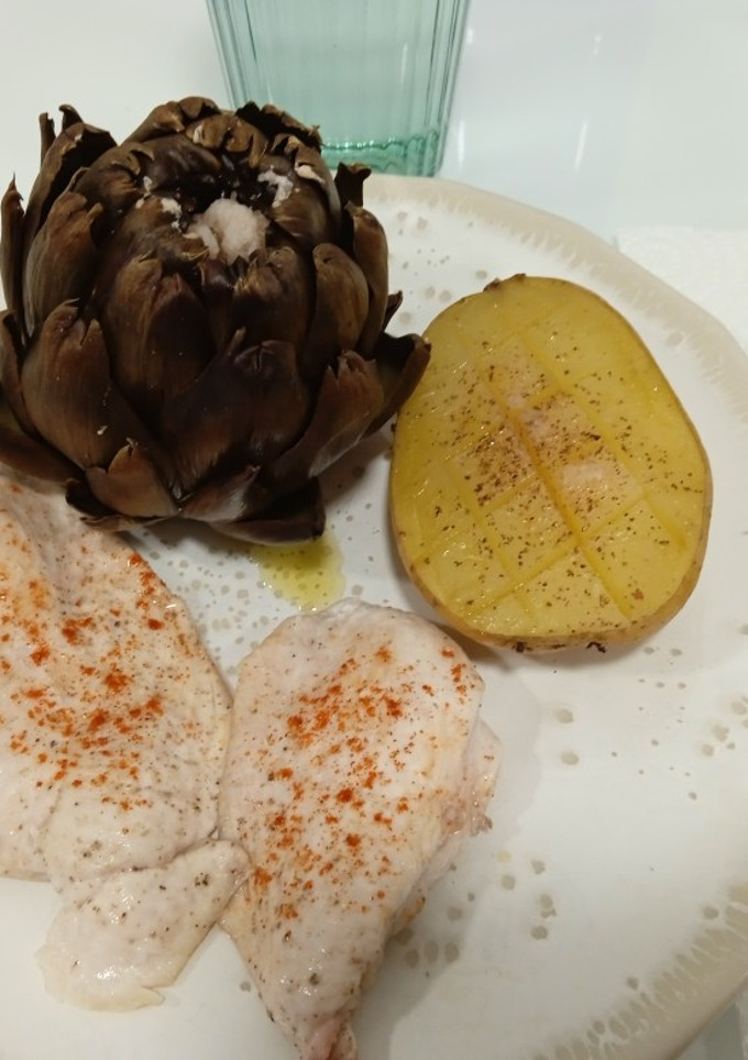 Una foto de Por poco más de 10€. Pechuga a la plancha