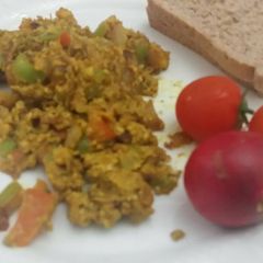 A picture of Indian egg bhurji.