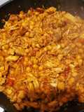 Garbanzos con pollo de sobras del cocido del día anterior