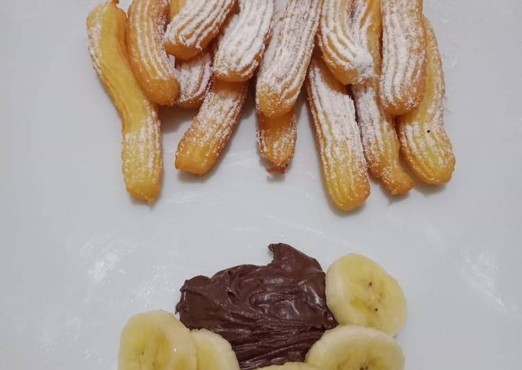 Resep Churros Choco Banana Juara 💛 | Bahan Membuat Churros Choco Banana Juara 💛 Yang Mudah Dan Praktis