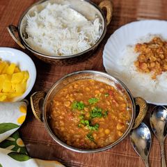 A picture of Lauki chana dal.