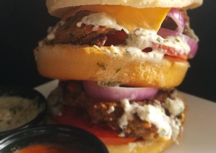 Homemade Chapli kebab Burger