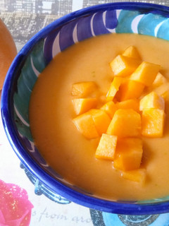 Una foto de Gazpacho de melocotón