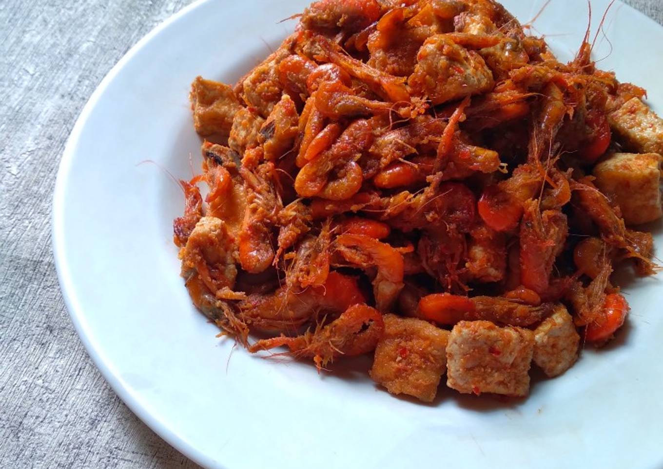 Sambalado Udang dan Tahu