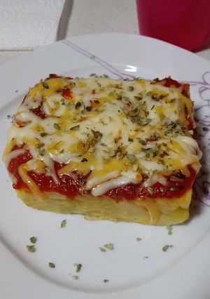 Una foto de Cena súper rápida "tortilla como pizza" 🍕